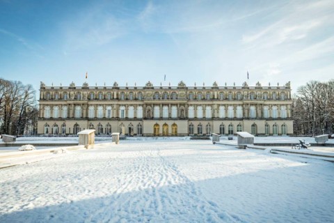 Schloss Herrenchiemsee im Winter